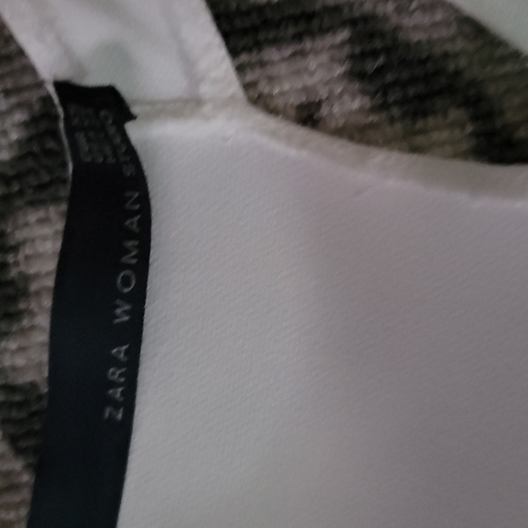 Zara Woman Split Hem Ivory Tunic Tank - Picture 6 of 9